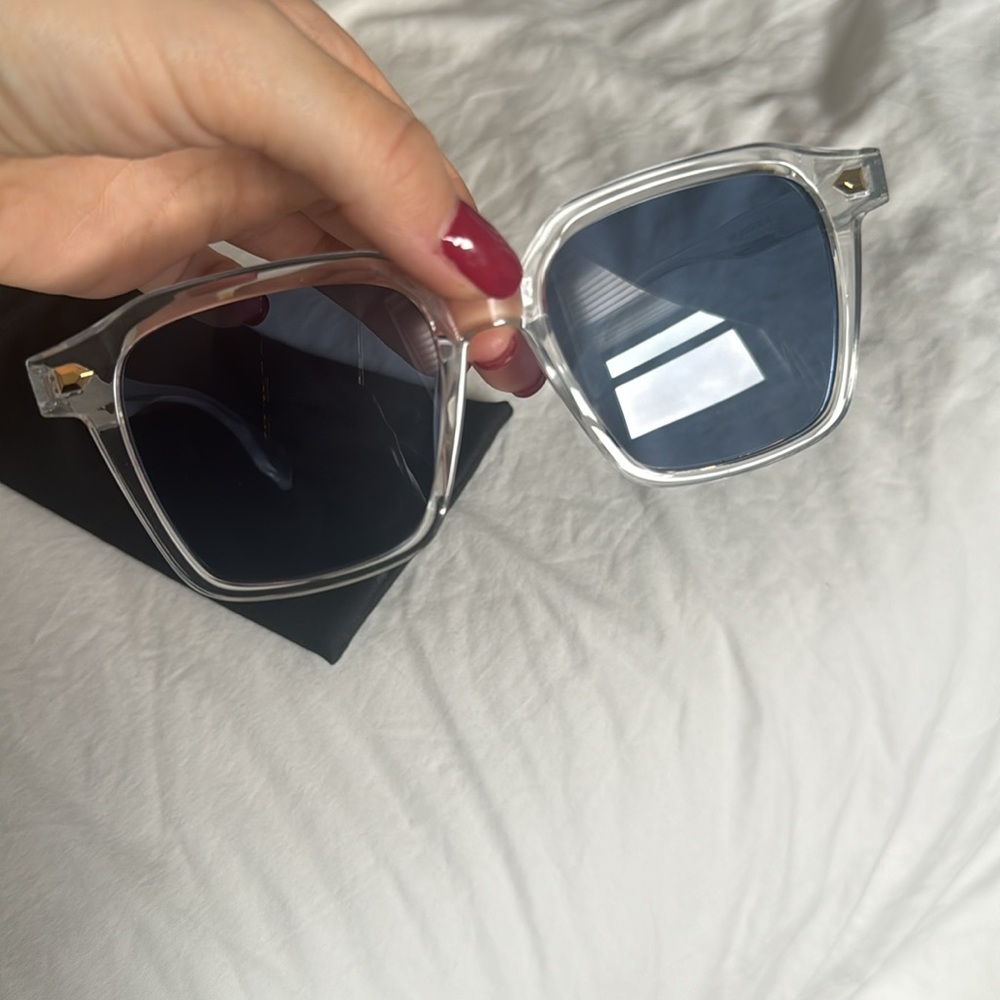 Clear frames, blue lens sunglasses from Iceland - Picture 2 of 4